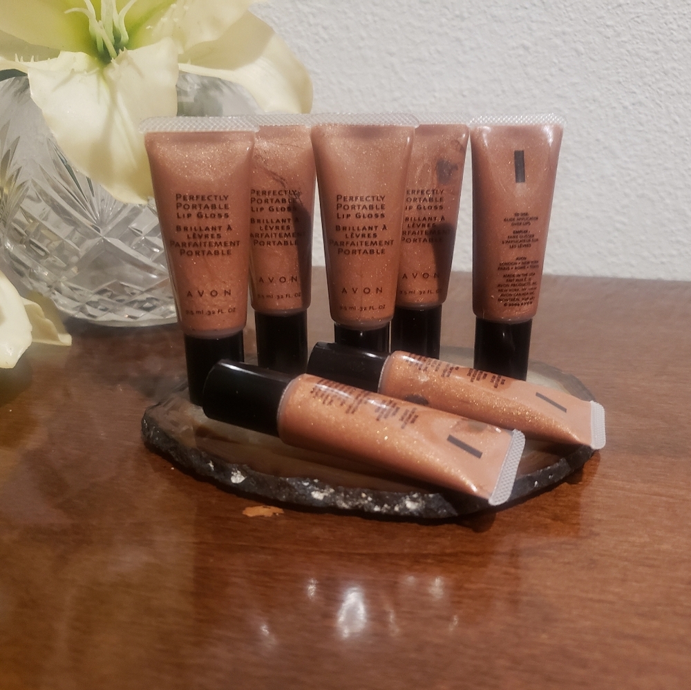 NEW, 5pc Avon BRONZE Pefectly Portable Lip Gloss